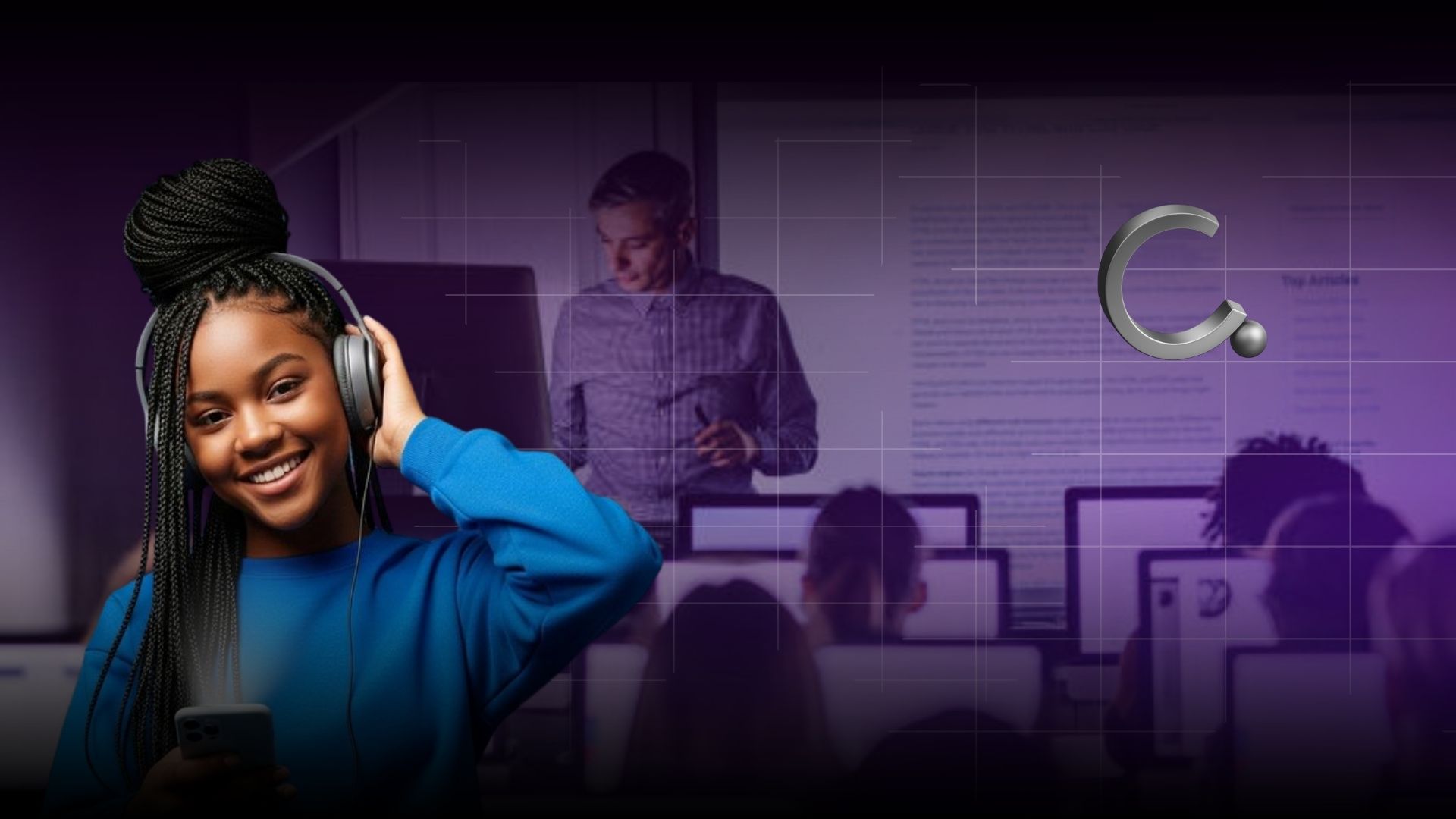 Jovens em ambiente de formação